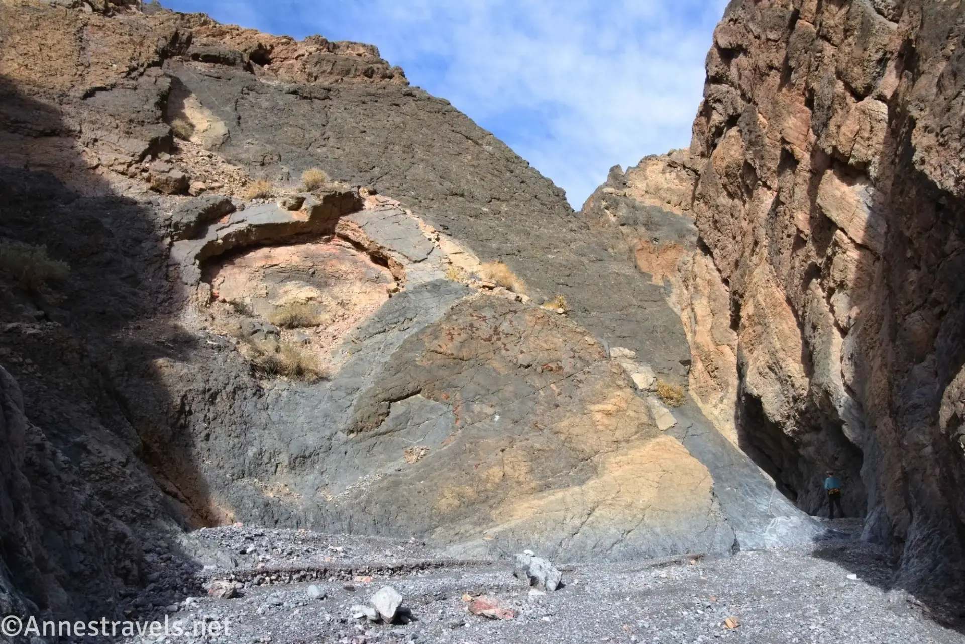 First Narrows in Palmer Canyon Rocky walls in a desert canyon