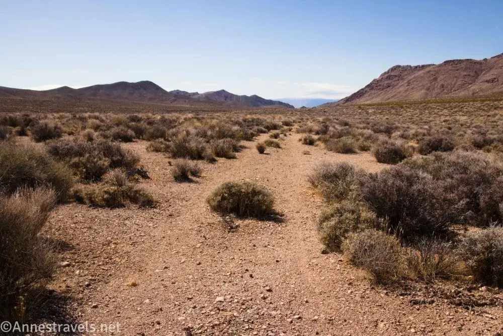 Old road above Echo Canyon The old road leading down to Echo Canyon, Death Valley National Park, California