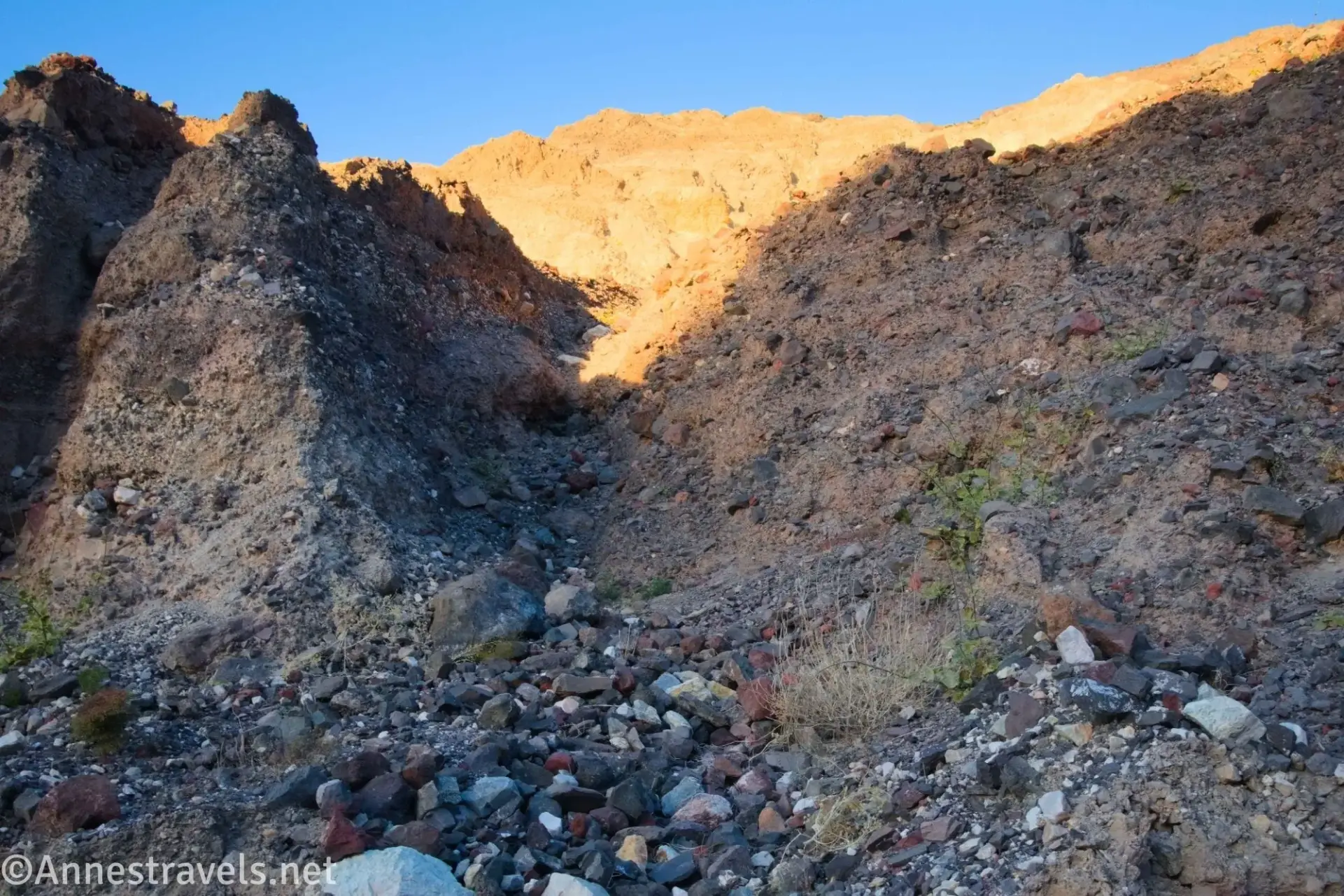 The Old Road A rocky valley in a rocky hillside