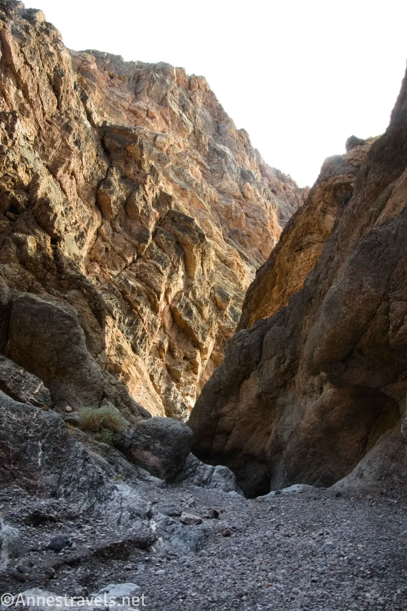 Above the Dryfall Rock walls in a desert canyon
