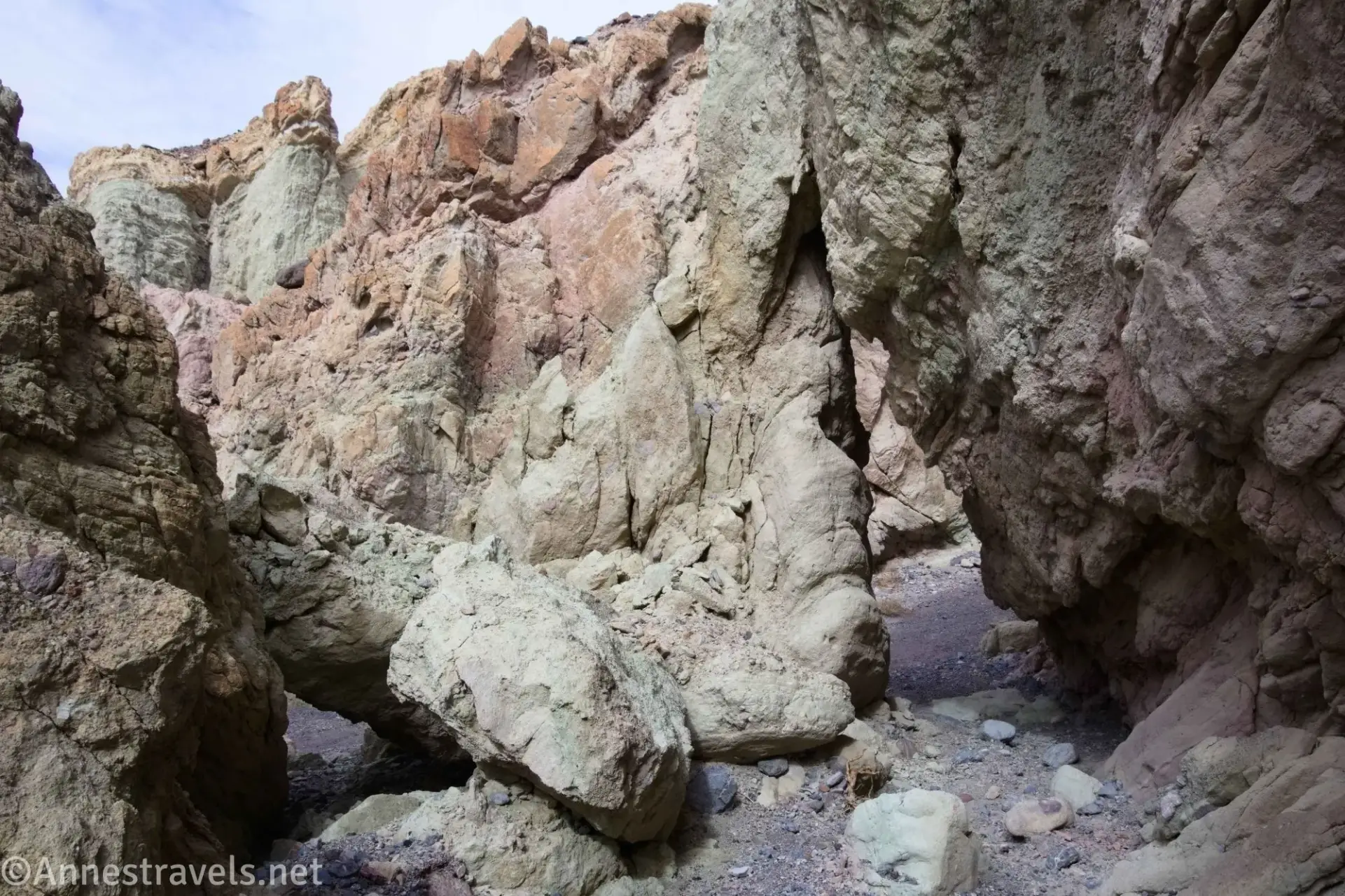 Badlands Bridge Junction Rocks in a canyon forming an arch