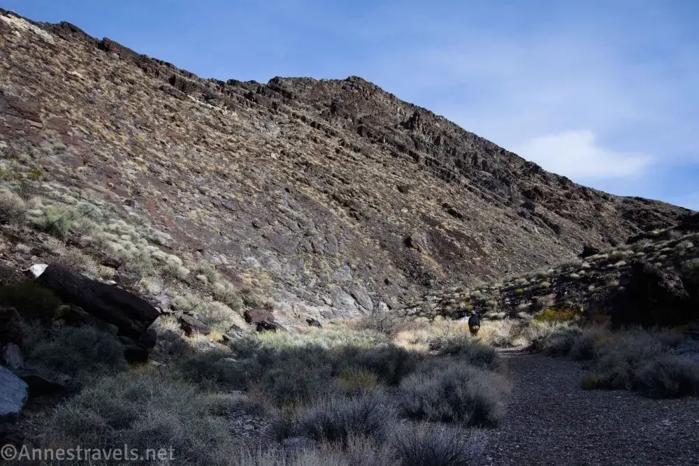 Black Wall of Echo Canyon Hiking in Echo Canyon, Death Valley National Park, California