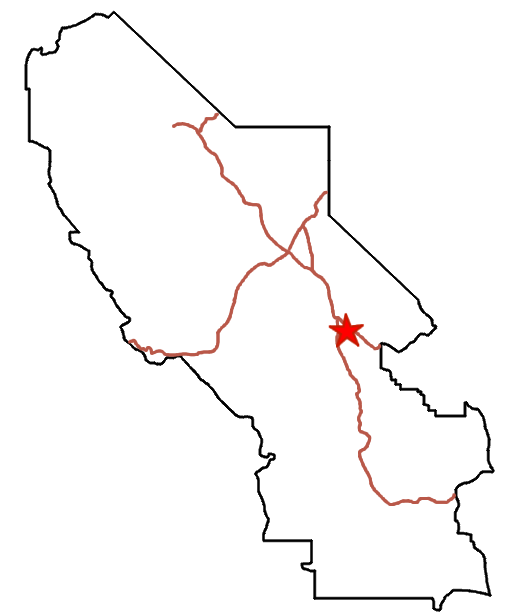 Map location of CA-190, Death Valley National Park, California