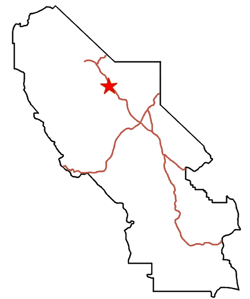 Location map of the Scotty's Castle Road and Bighorn Gorge, Death Valley National Park, California