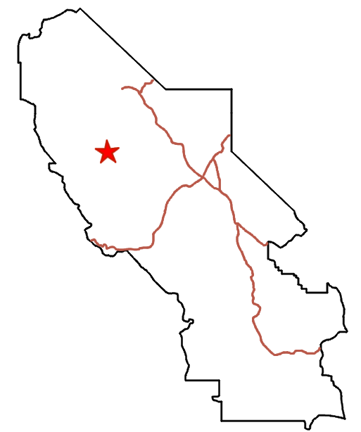 Location map of Corridor Canyon, Death Valley National Park, California