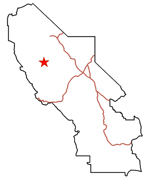 Location map of the Scotty's Castle Road and Bighorn Gorge, Death Valley National Park, California