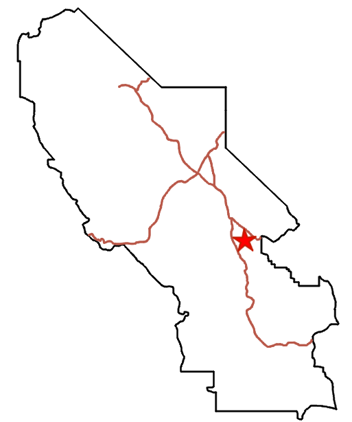 Location map for hikes in Death Valley National Park, California, including Dantes View, Greenwater Valley Road, etc.