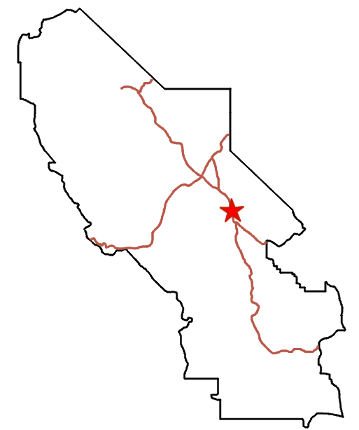 Location map for CA-190 for Furnace Creek, Harmony Borax Works, Mustard Canyon, etc.