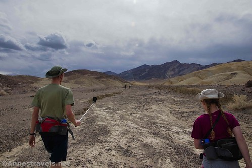 Hiking up the lower reaches of Corkscrew Canyon in Death Valley National Park, California 