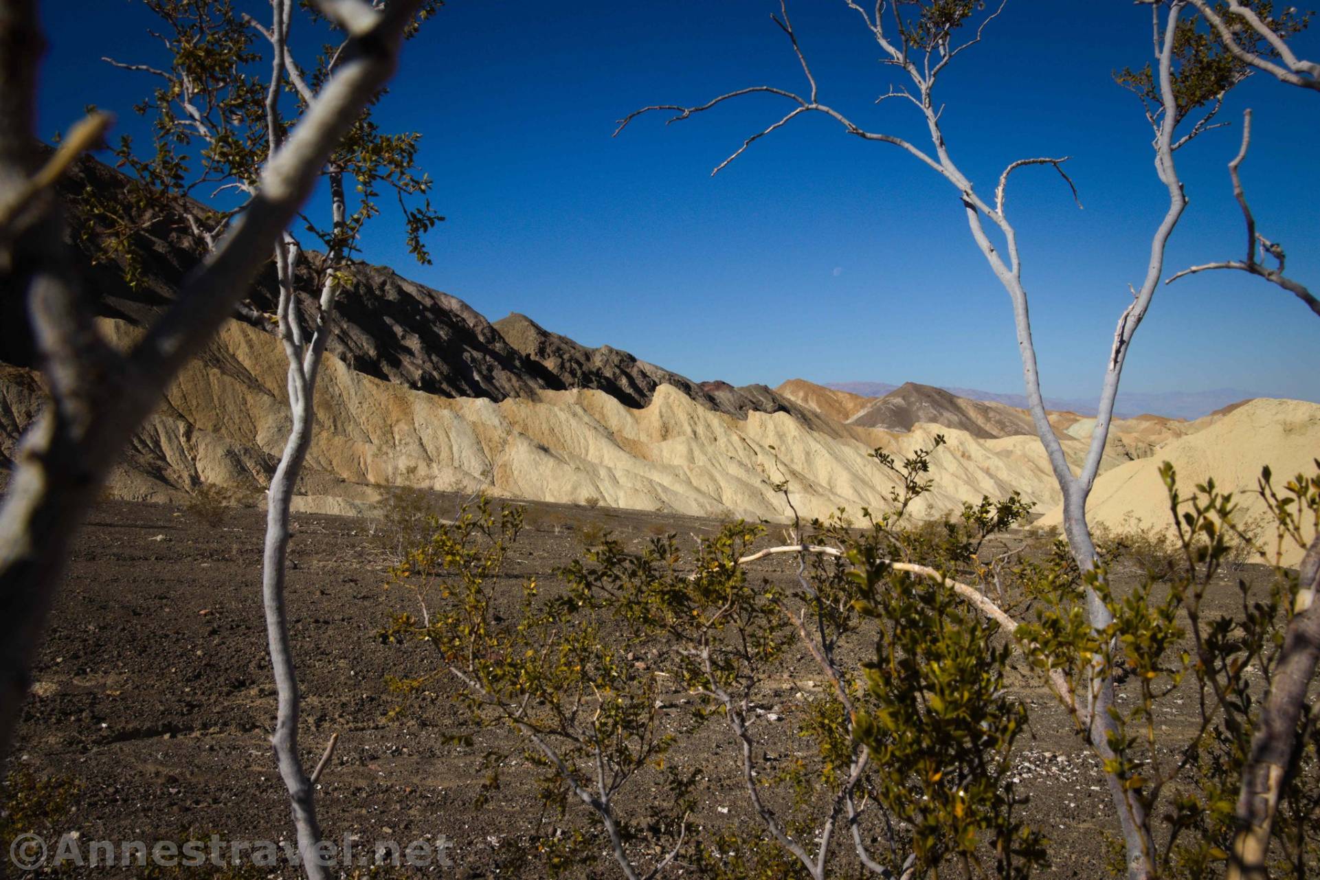 The top of 20 Mule Team Canyon, Death Valley National Park, California