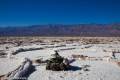 Cairn marking the Lowest Point in North America, Death Valley National Park, California