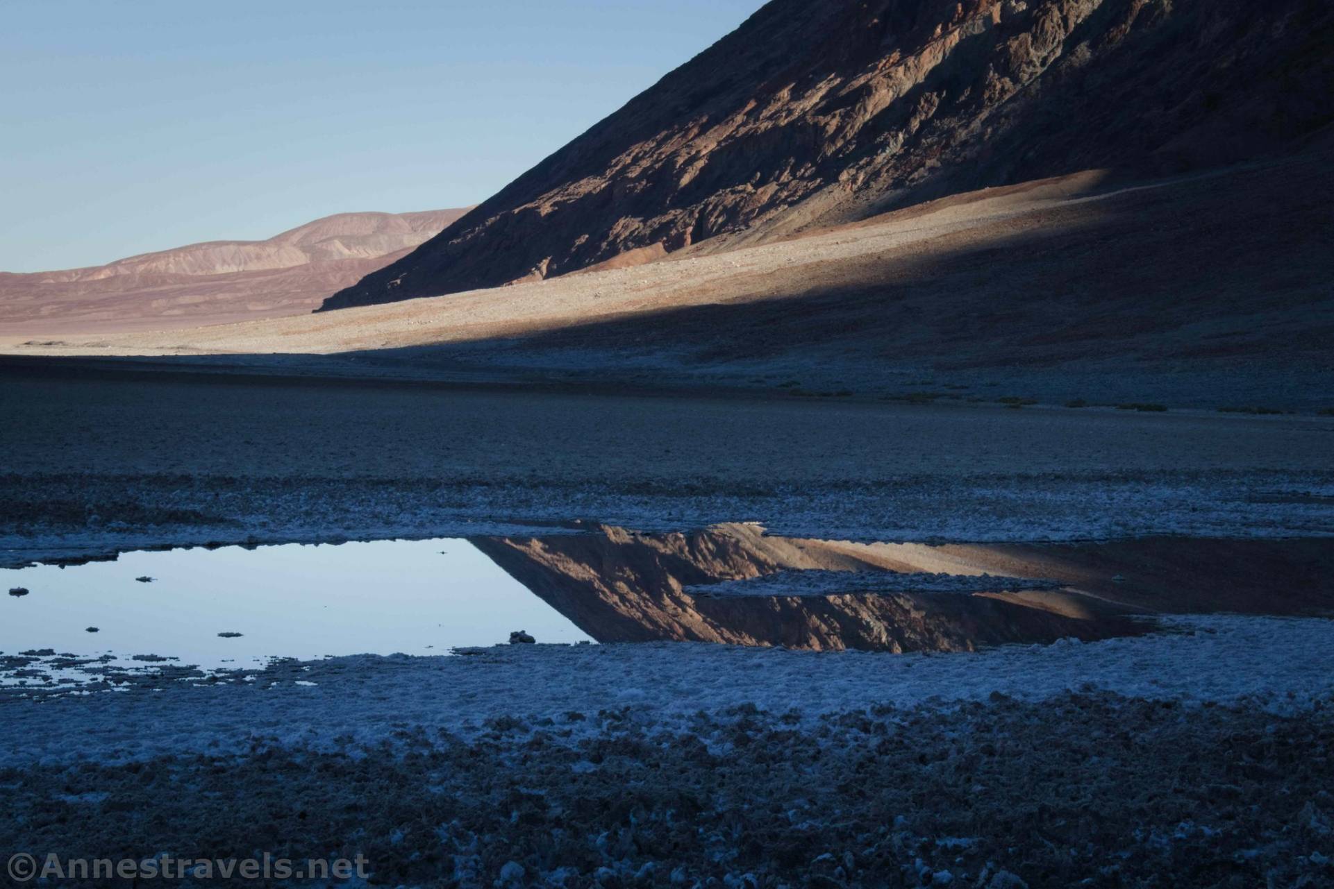 Reflections in the water at Badwater Basin, Death Valley National Park, California