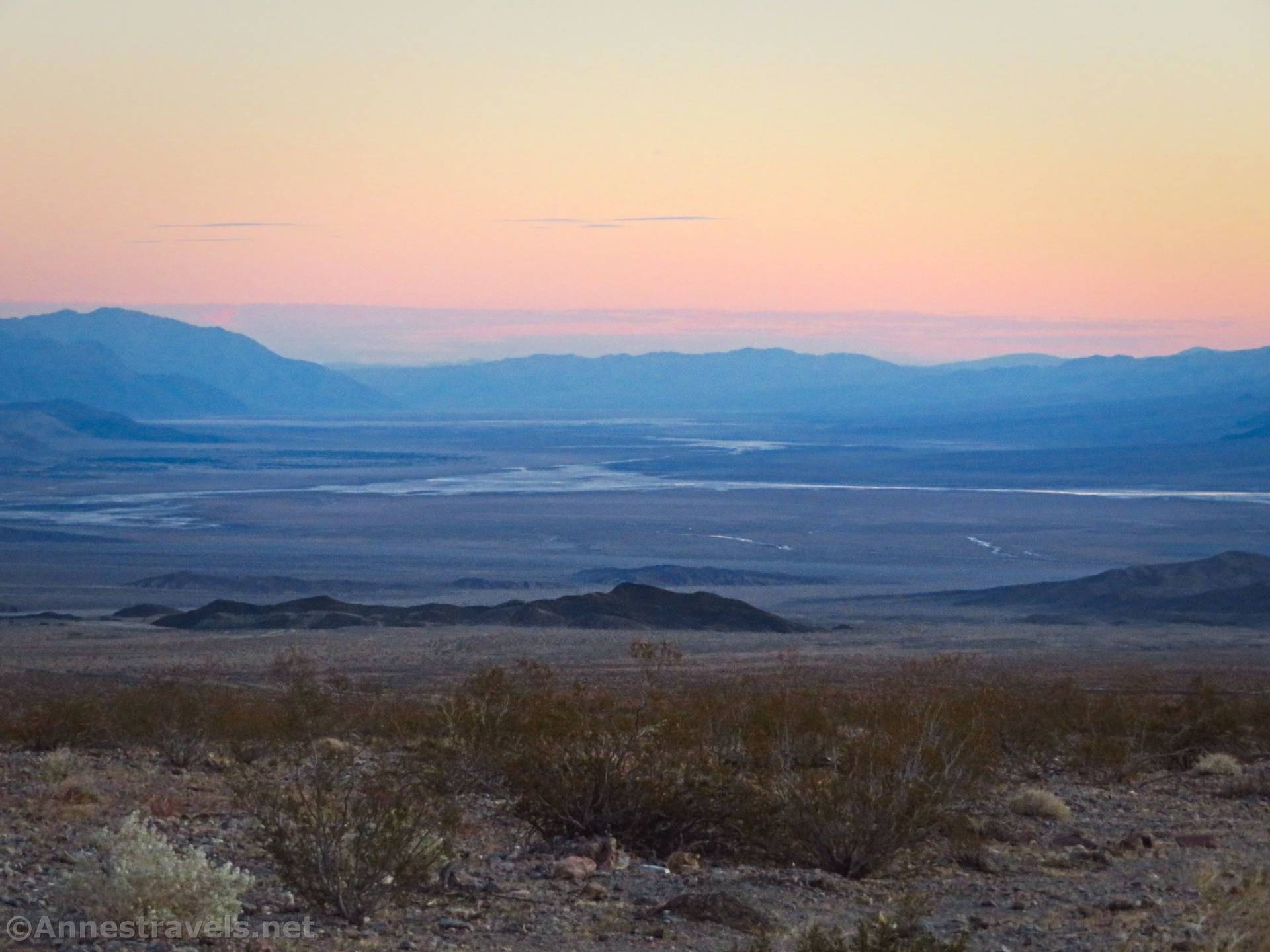 Sunset above the Beatty Cutoff Road, Death Valley National Park, California