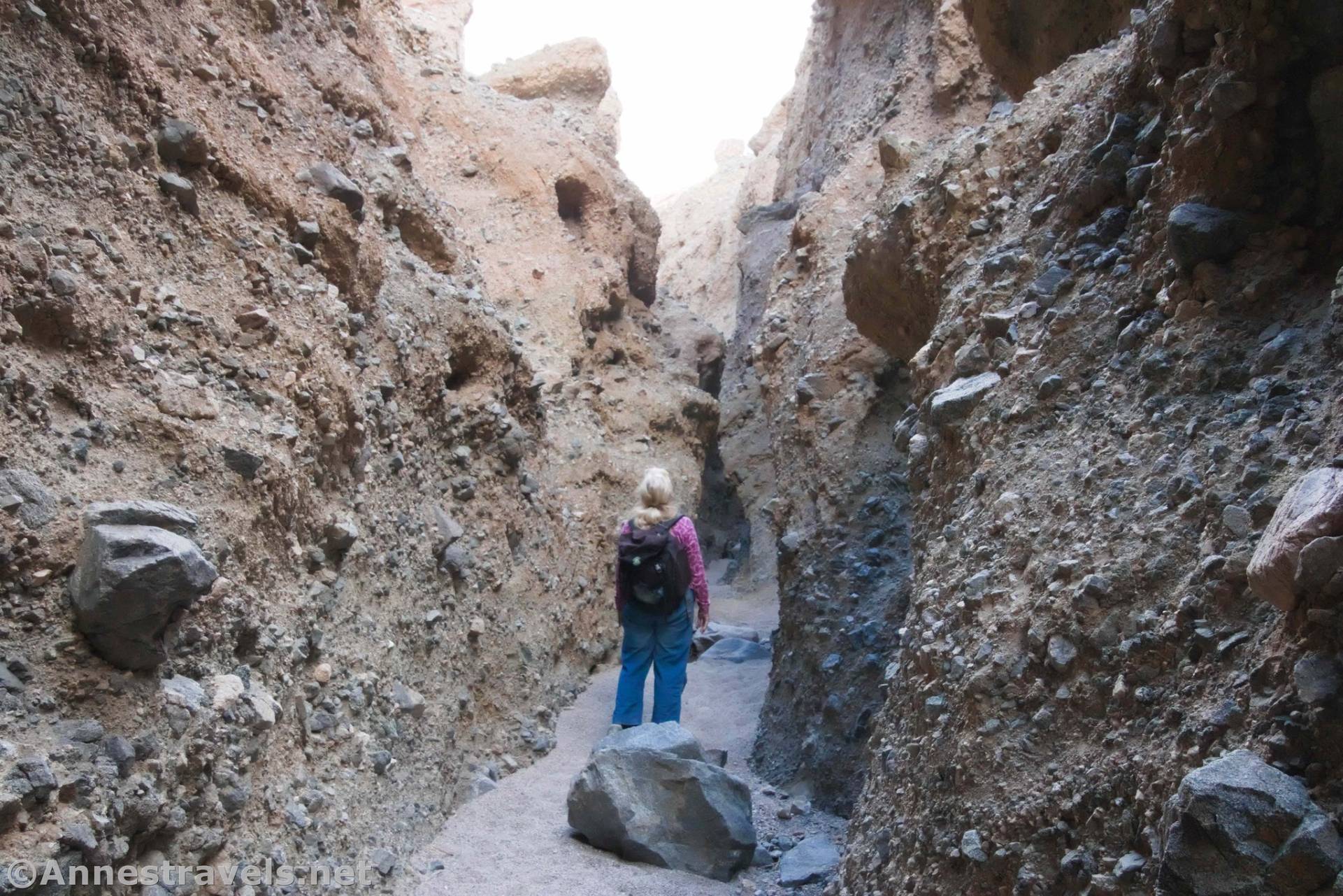 Exploring Sidewinder Canyon Slot 5, Death Valley National Park, California