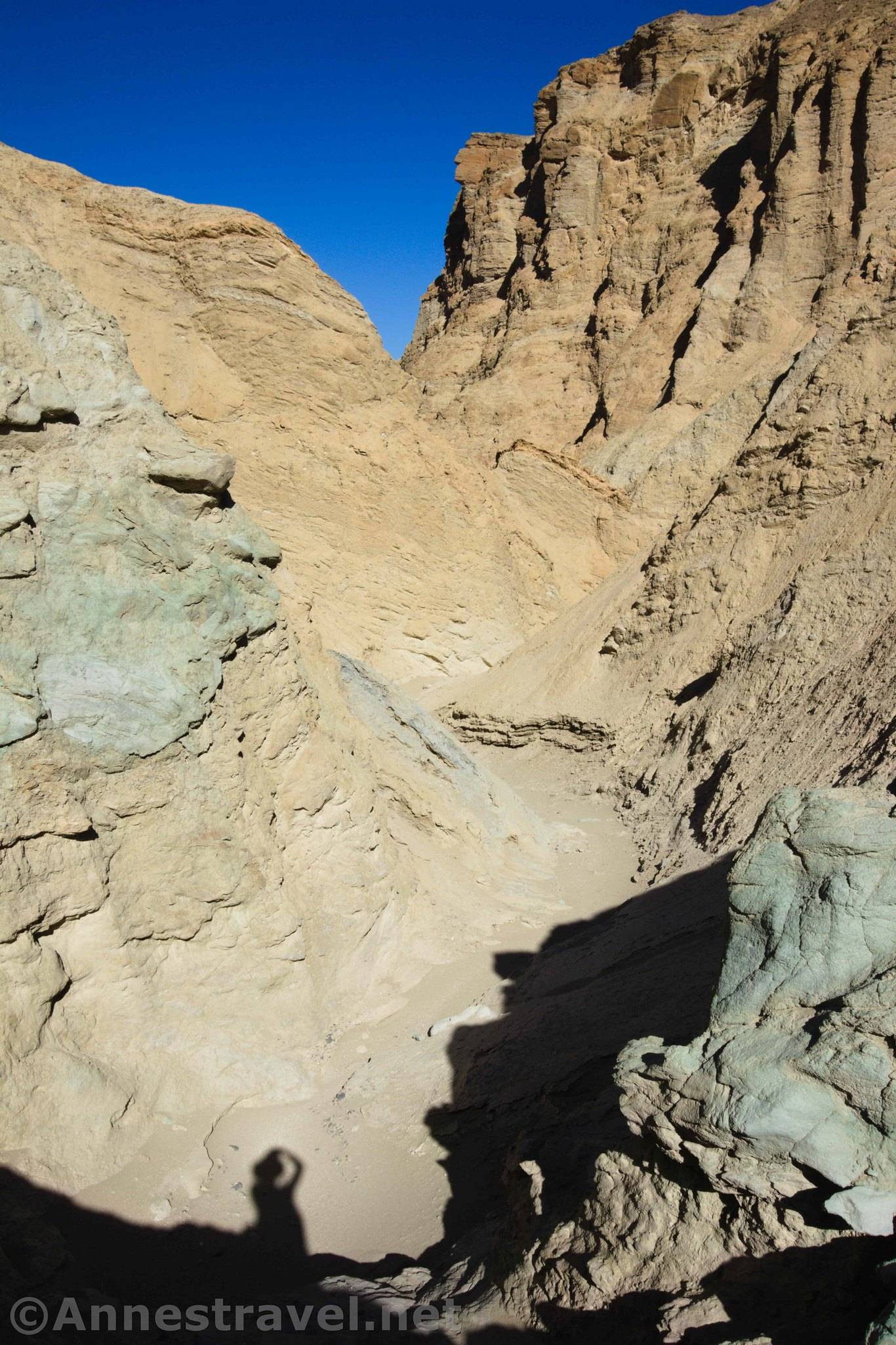 Above the 4th dryfall in 20 Mule Team Canyon, Death Valley National Park, California