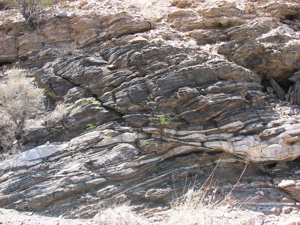 Folded Monarch Canyon walls, Death Valley National Park, California