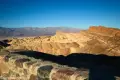 The stone wall and views at Zabriskie Point, Death Valley National Park, California