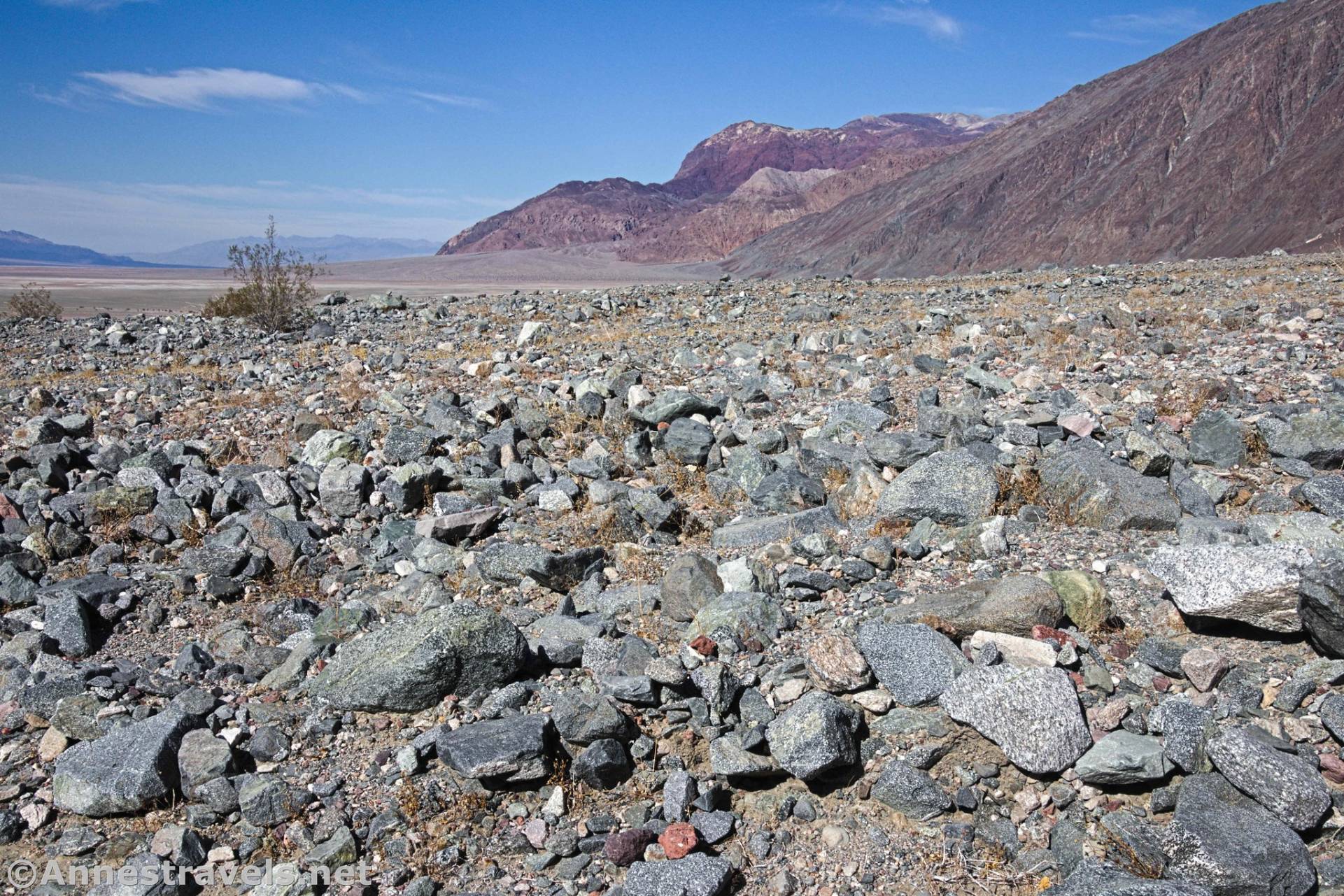 Rocks at the mouth of Willow Canyon, Death Valley National Park, California