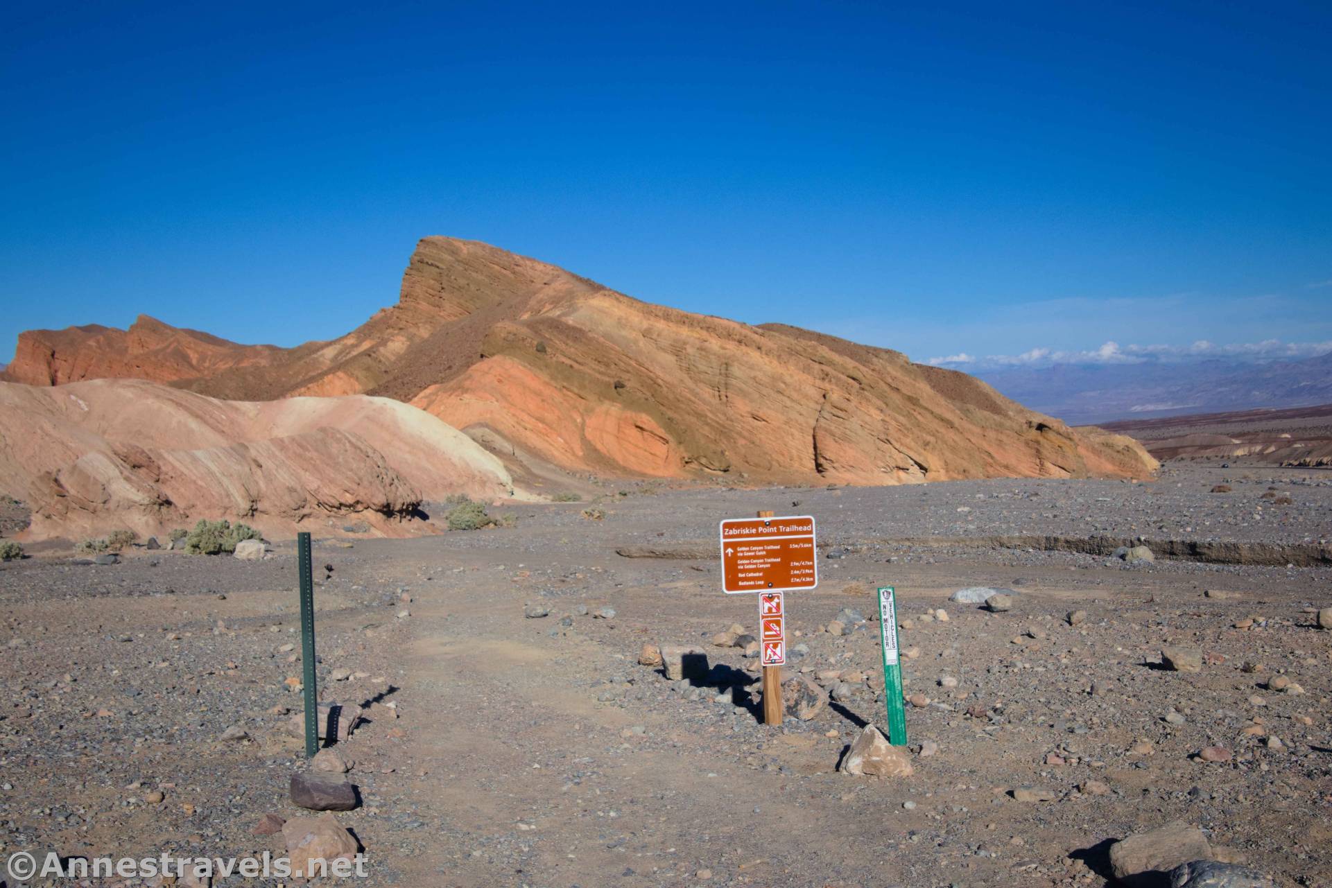 Badlands Trailhead at Zabriskie Point, Death Valley National Park, California