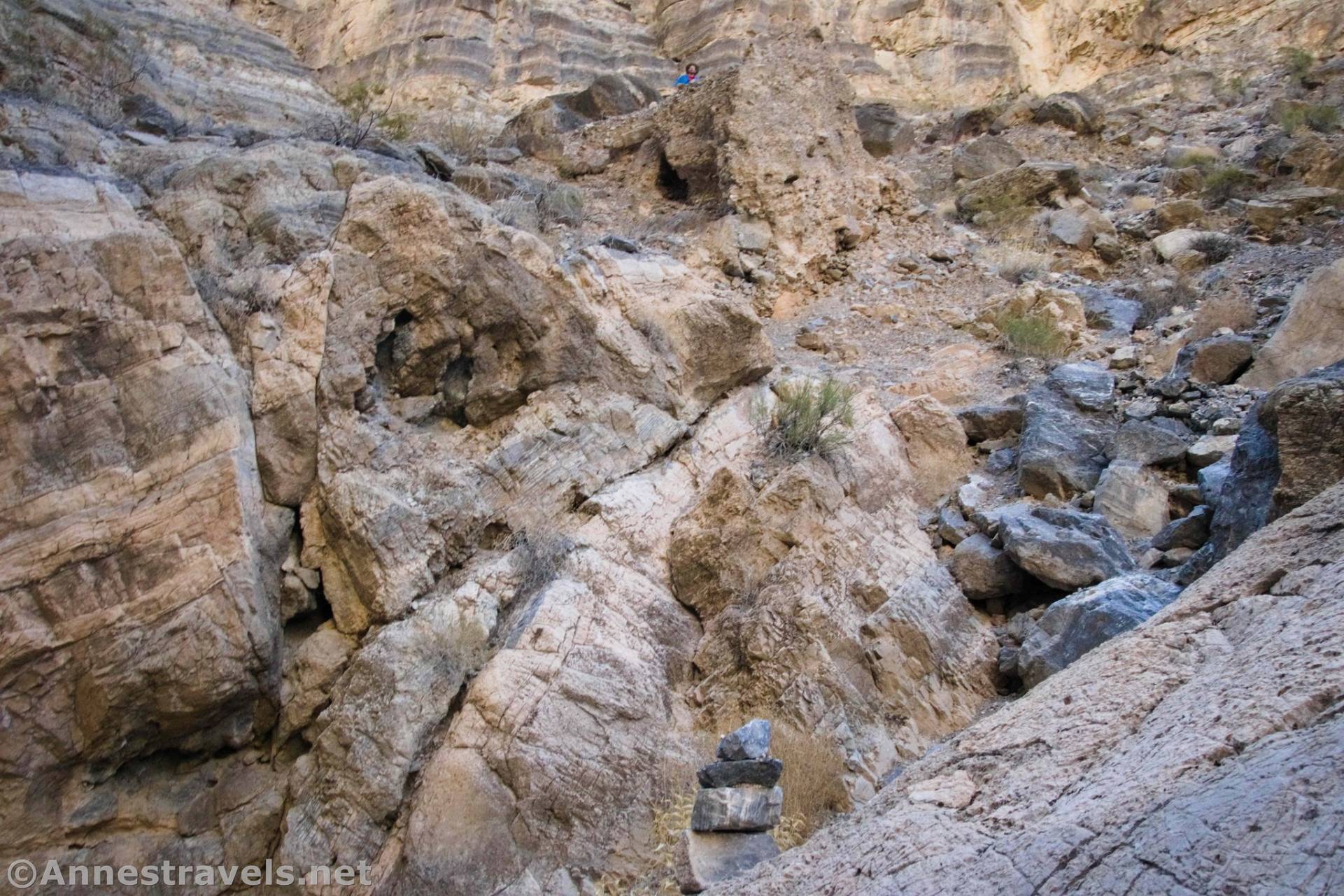 The beginning of the bypass route into Upper Fall Canyon, Death Valley National Park, California