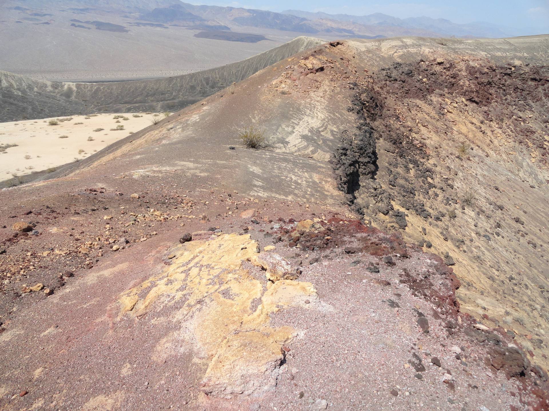 Hiking around Little Hebe Crater, Death Valley National Park, California