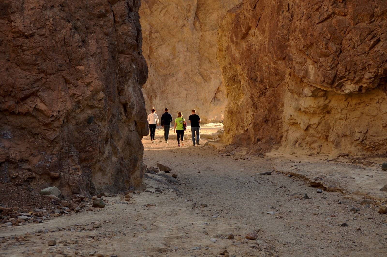 Hiking back down Golden Canyon, Death Valley National Park, California