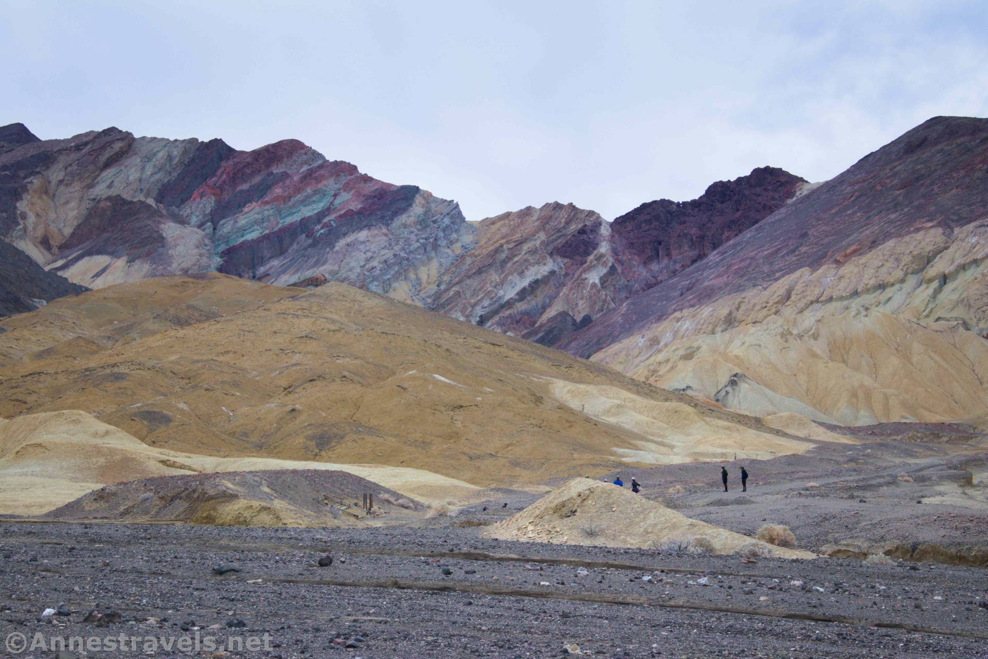 Colorful hills above Corkscrew Canyon, Death Valley National Park, California