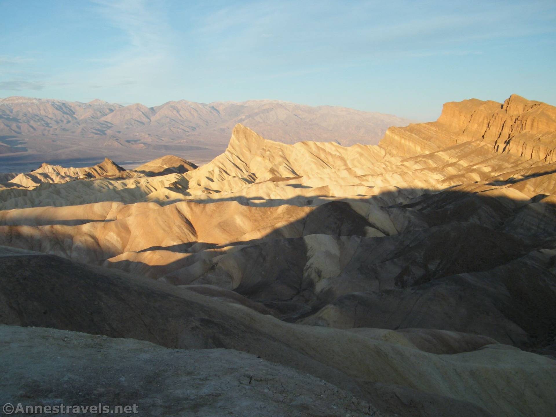 Zabriskie Point at sunrise, Death Valley National Park, California