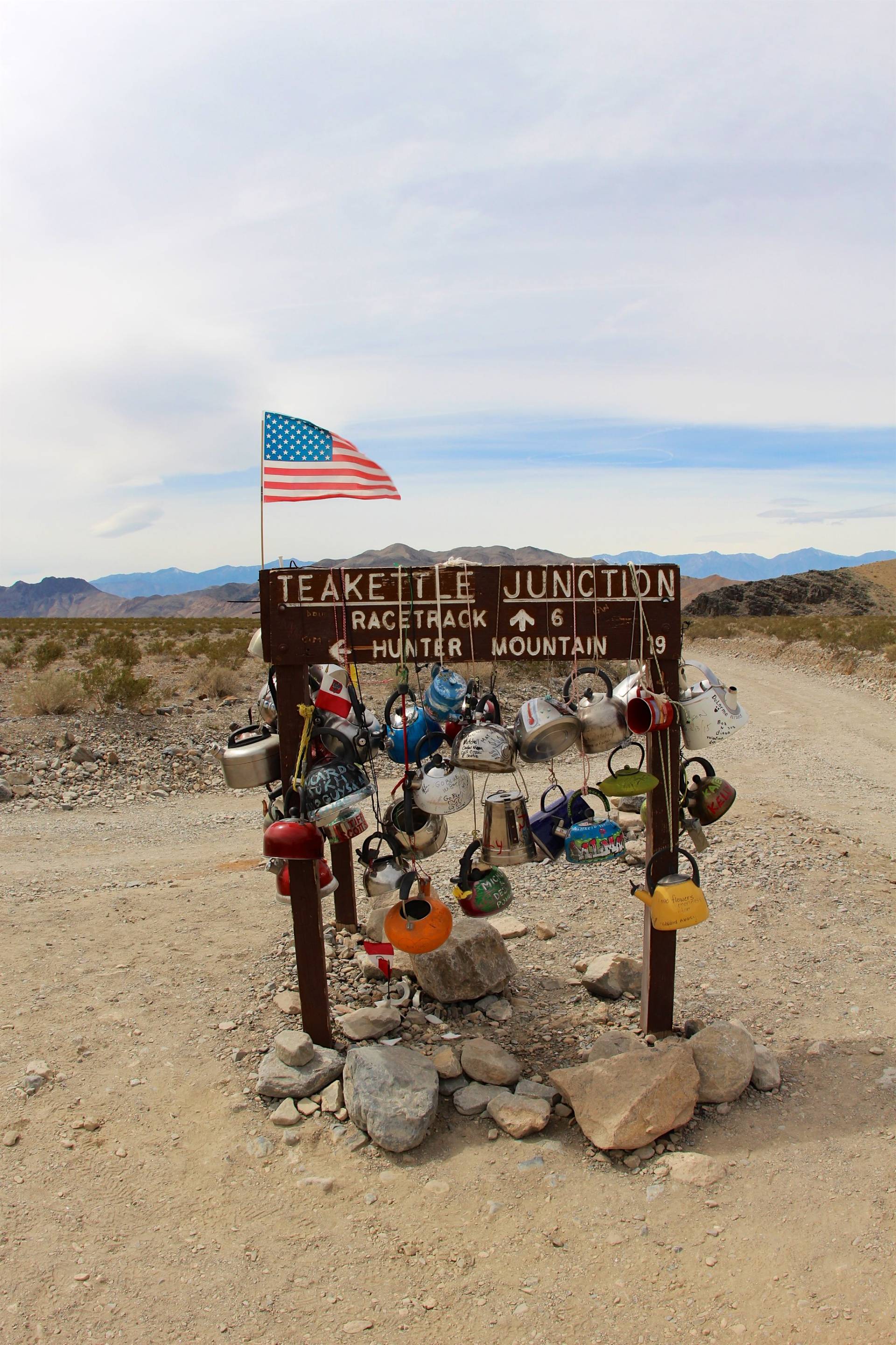 Teapot Junction on the Racetrack Road, Death Valley National Park, California