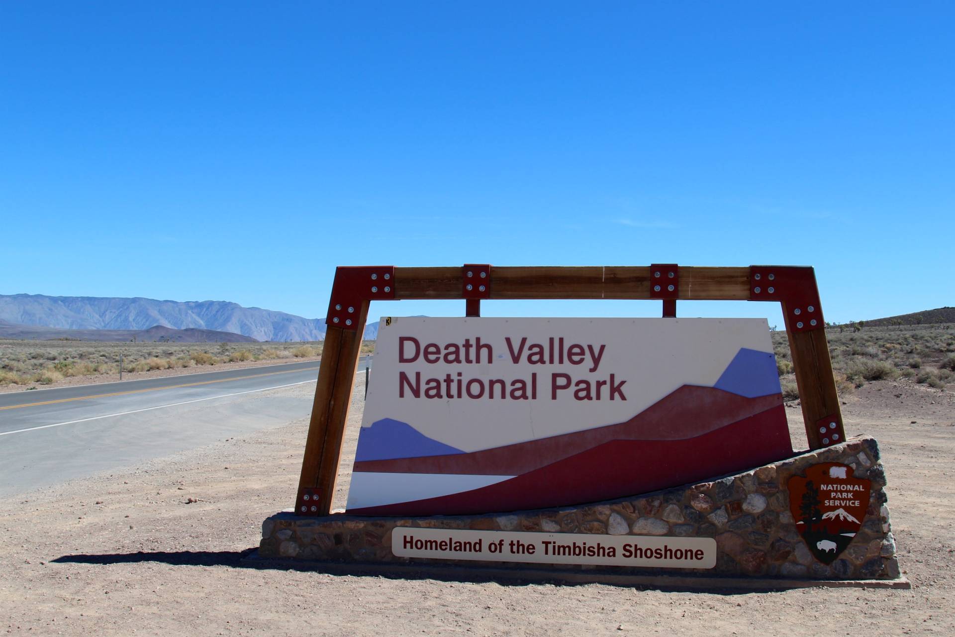 Sign entering Death Valley National Park, California