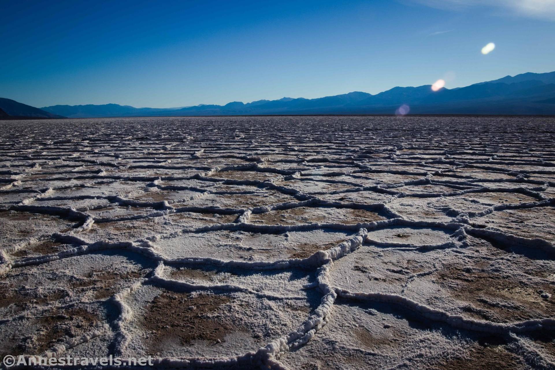Views south from Badwater Flats, Death Valley National Park, California
