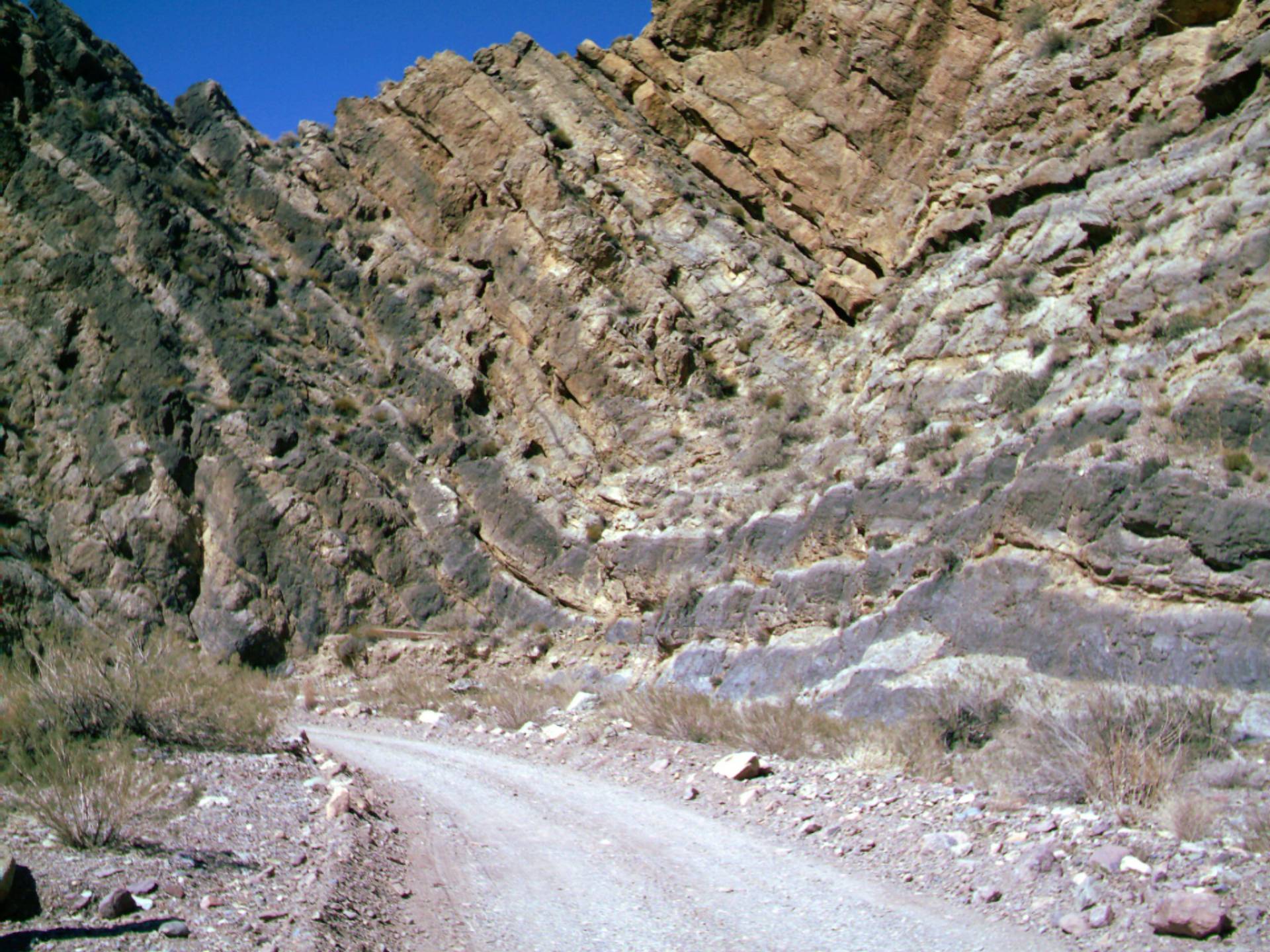 Rock layers in Titus Canyon, Death Valley National Park, California