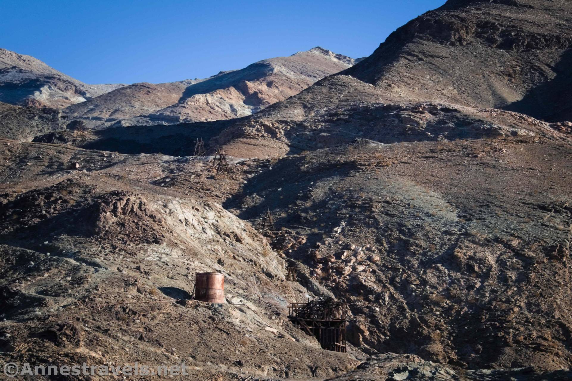 Keane Wonder Mill from the road, Death Valley National Park, California