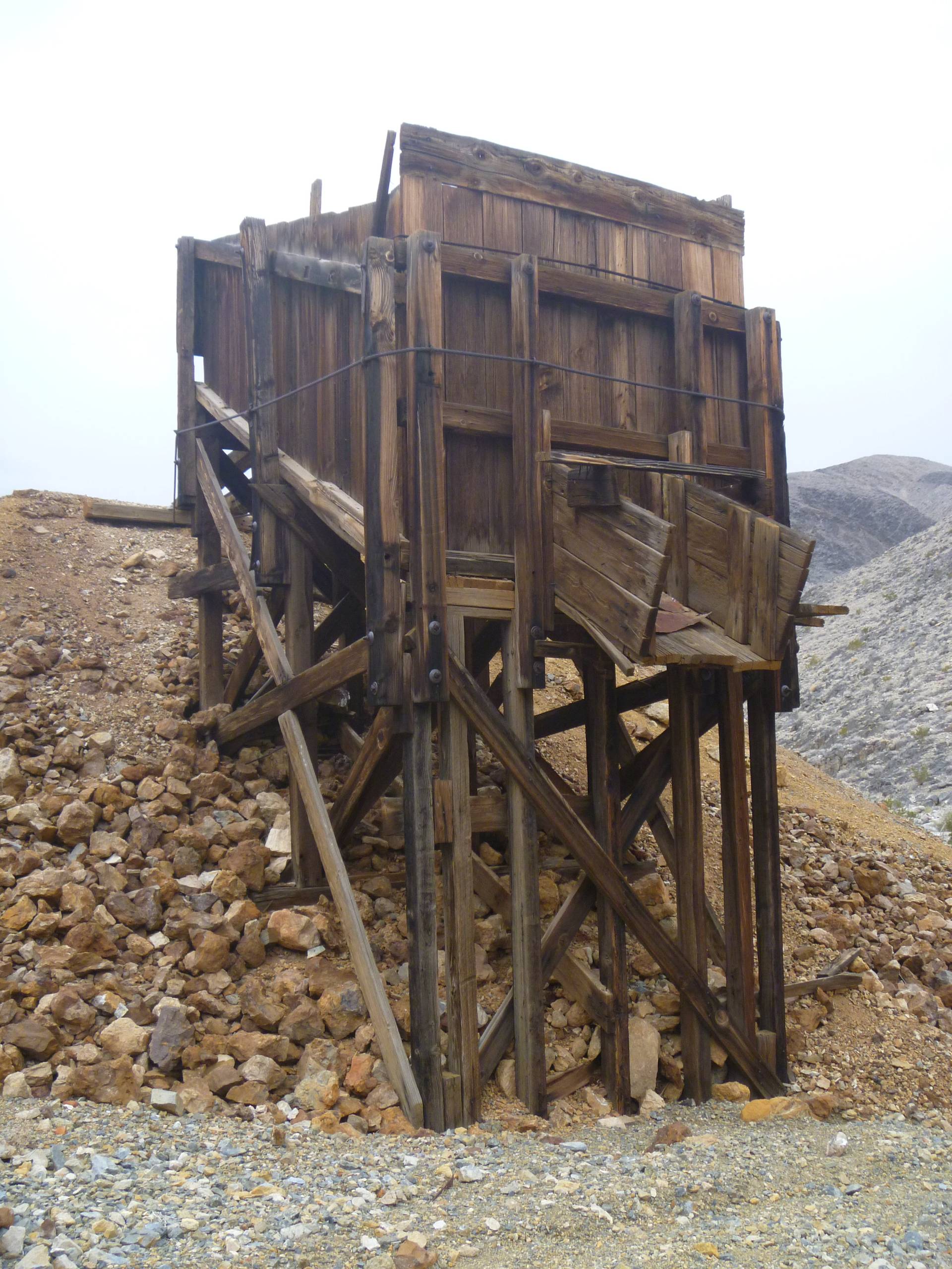 Ore bin at the Ubehebe Lead Mine, Death Valley National Park, California