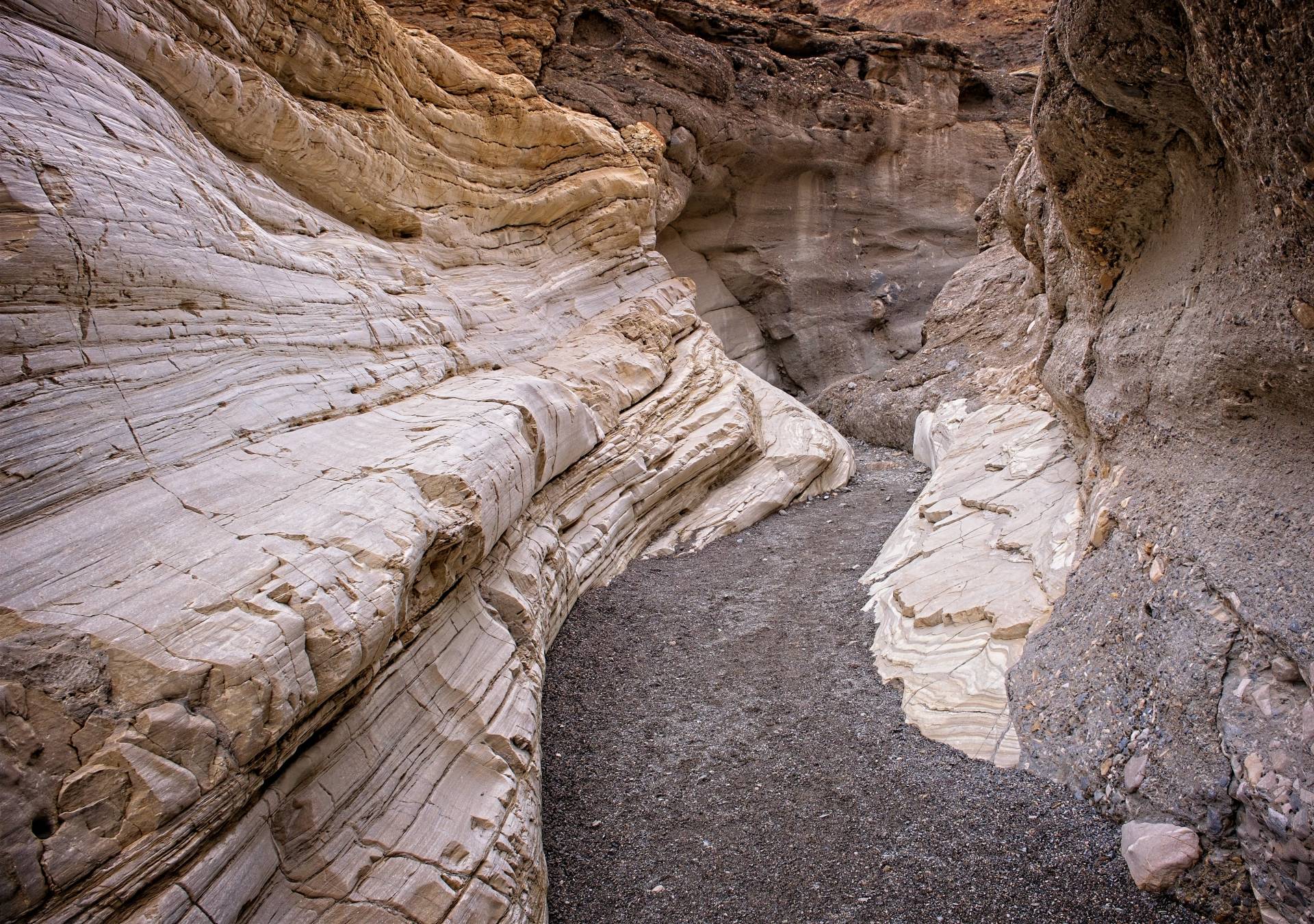 Sculptured walls of a desert canyon