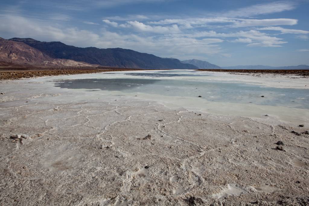 Salt flats along the West Side Road, Death Valley National Park, California