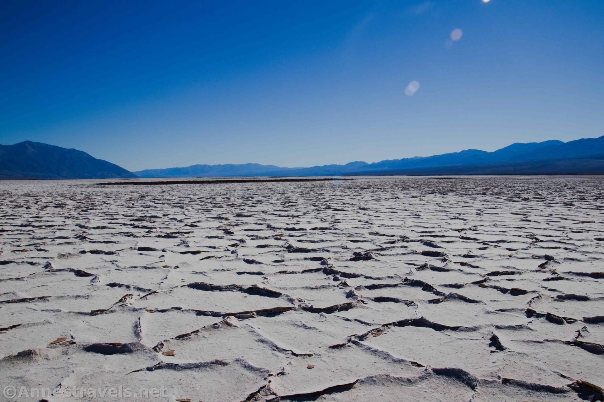 Views south on Badwater Flats, Death Valley National Park, California