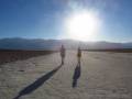 Hiking at Badwater Basin, Death Valley National Park, California