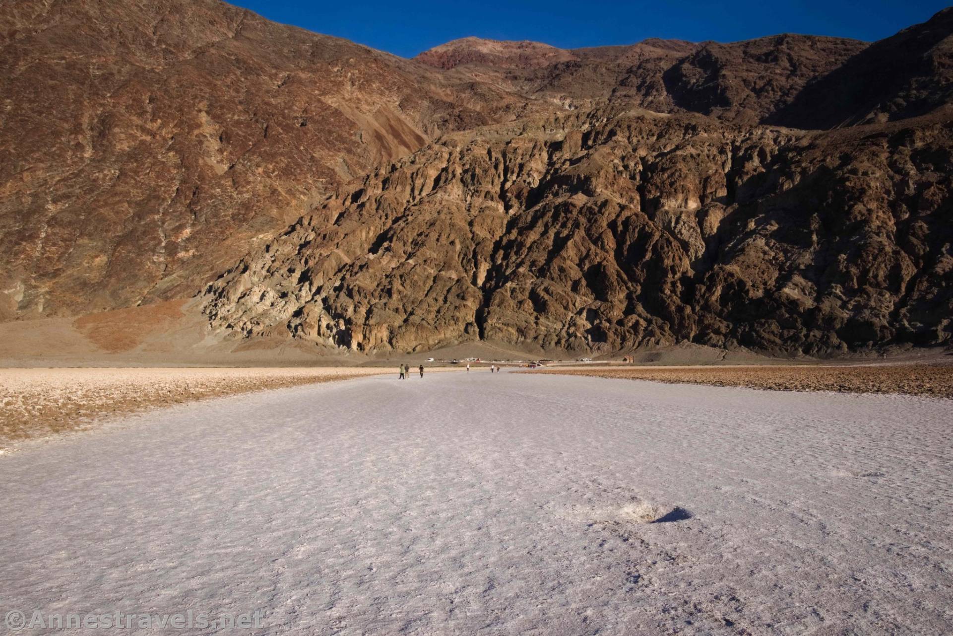 Walking back to the parking area at Badwater Basin, Death Valley National Park, California