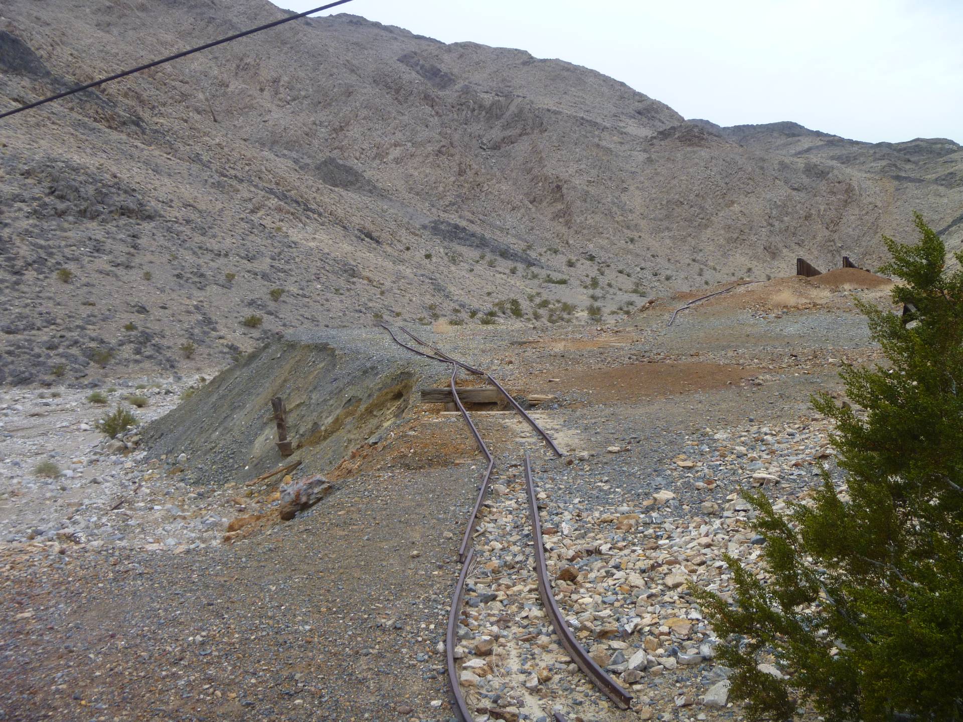 Tram rails at the Ubehebe Lead Mine, Death Valley National Park, California