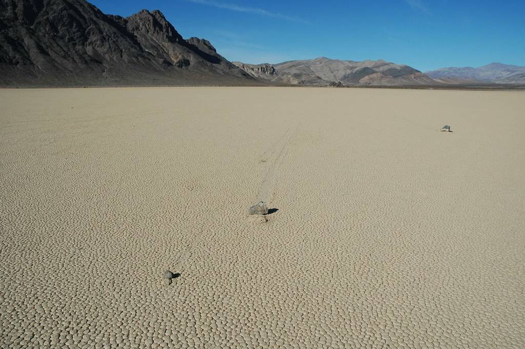 Stones on the Racetrack Playa, Death Valley National Park, California