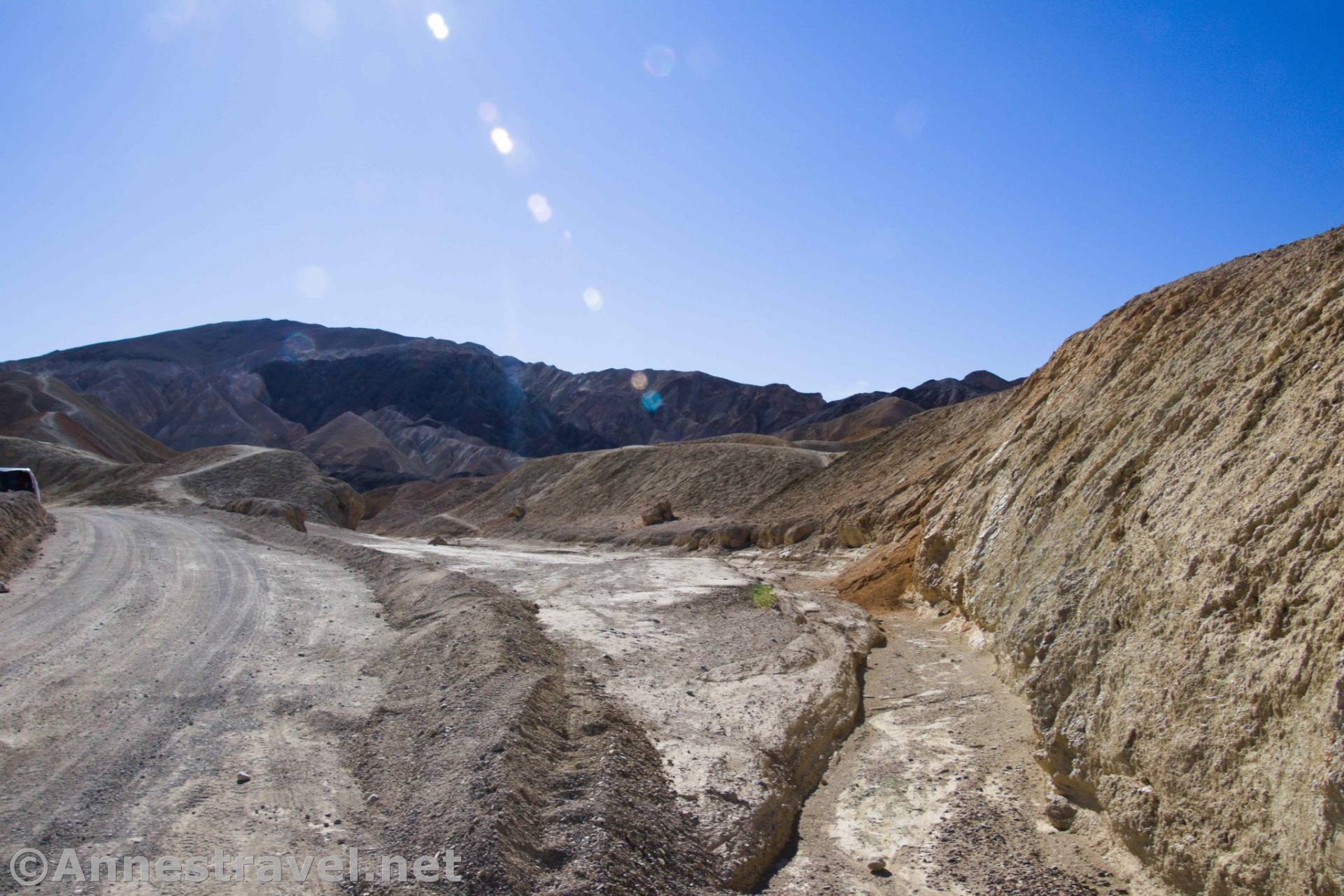 The beginning of 20 Mule Team Canyon, Death Valley National Park, California