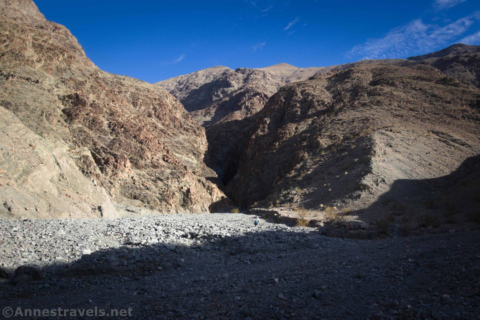 Entering the narrows of Willow Canyon, Death Valley National Park, California