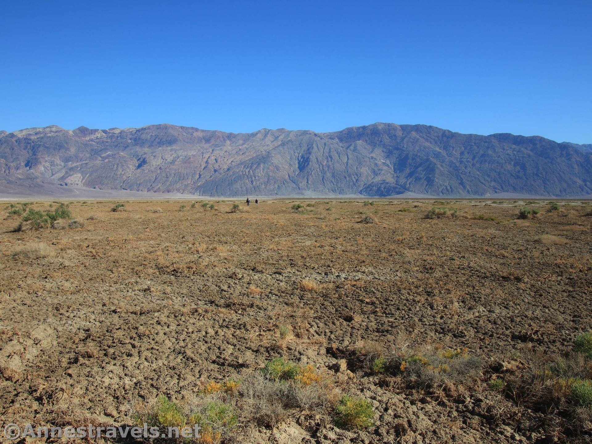 Looking back from the west side of Badwater Flats, Death Valley National Park, California