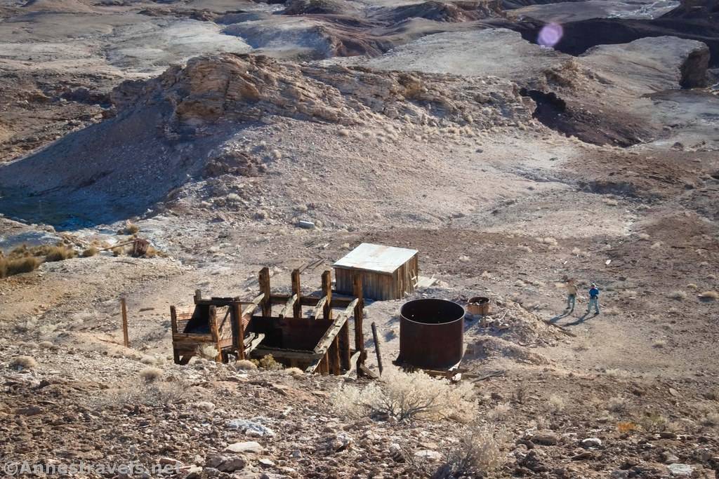 John Cyty's Cabin & Mill from above, Death Valley National Park, California