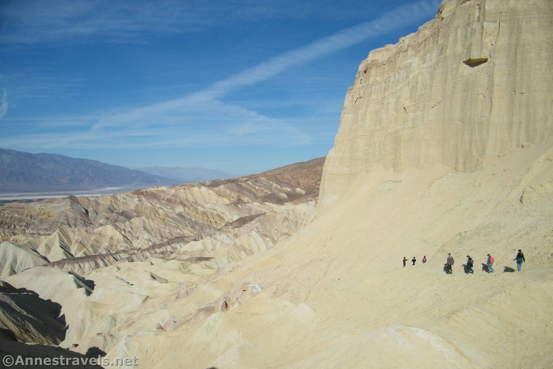 Hiking along the Badlands Trail, Death Valley National Park, California