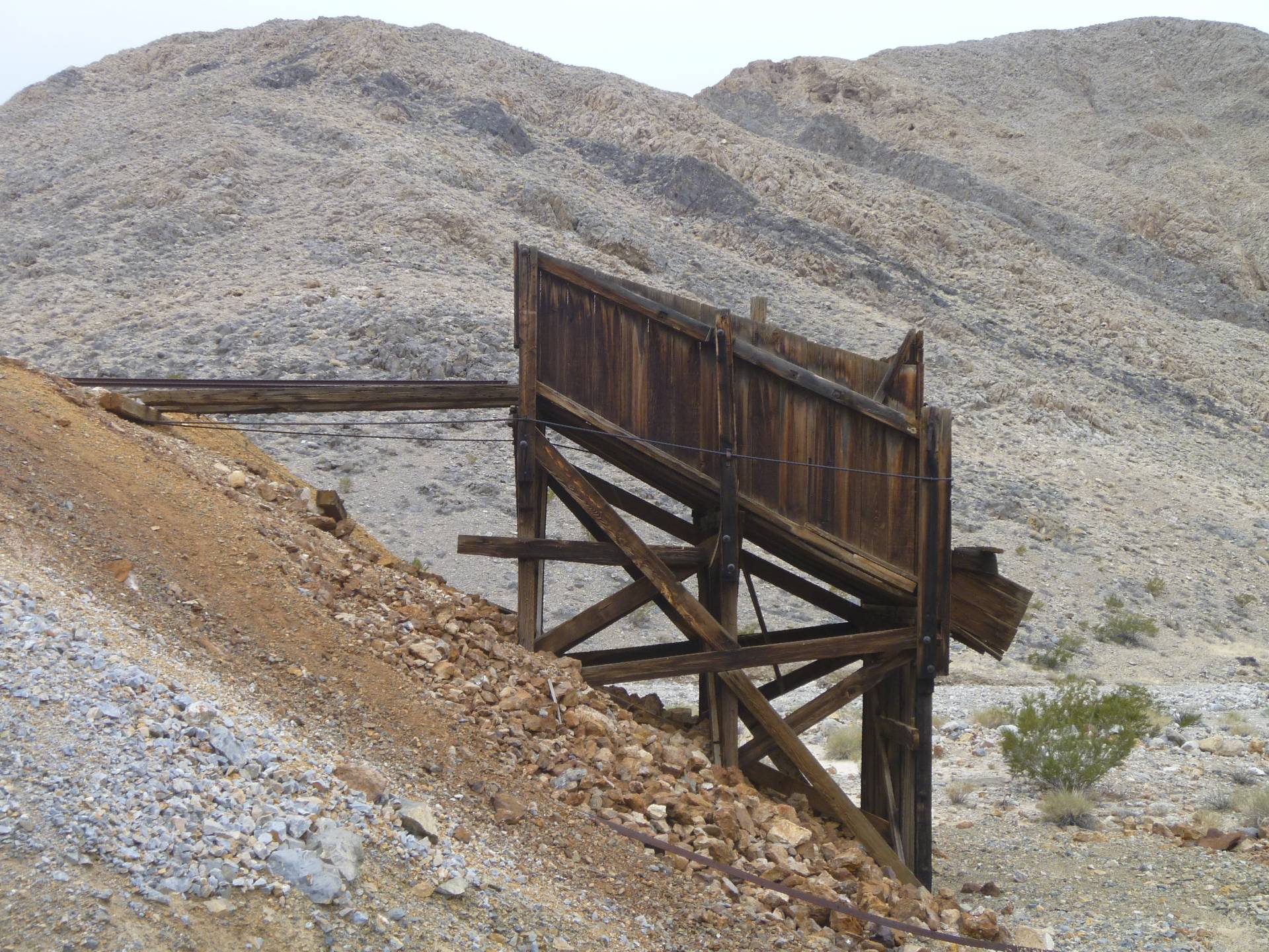 Ore bin at the Ubehebe Lead Mine, Death Valley National Park, California
