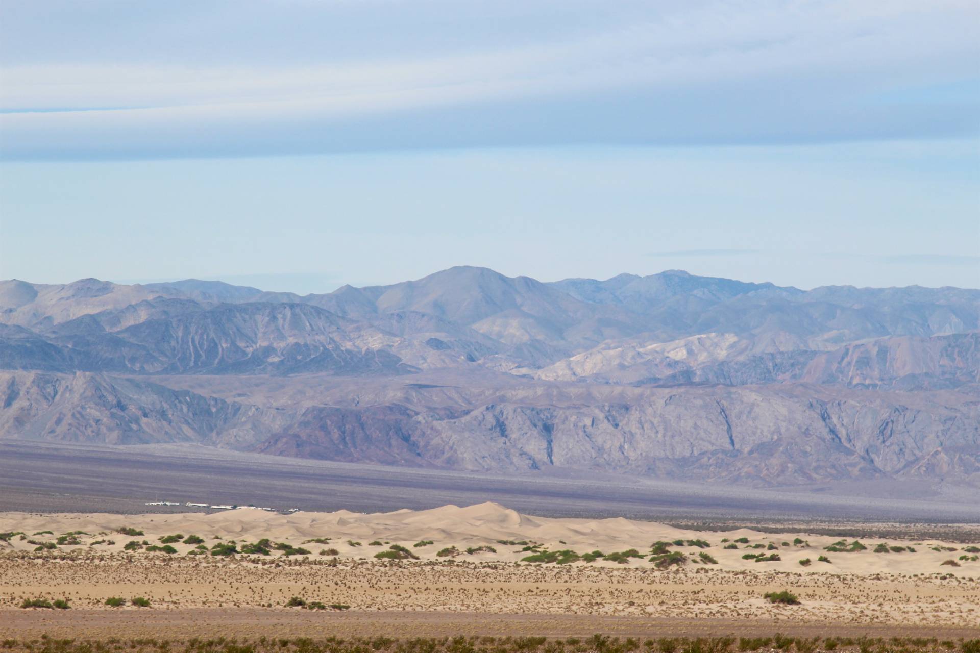 The Mesquite Sand Dunes from the Scotty's Castle Road, Death Valley National Park, California