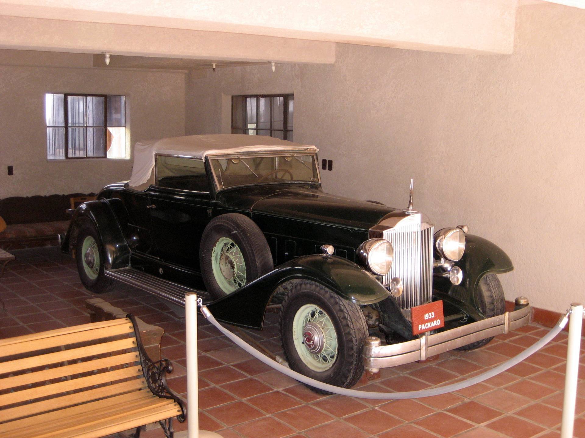 Car at Scotty's Castle, Death Valley National Park, California