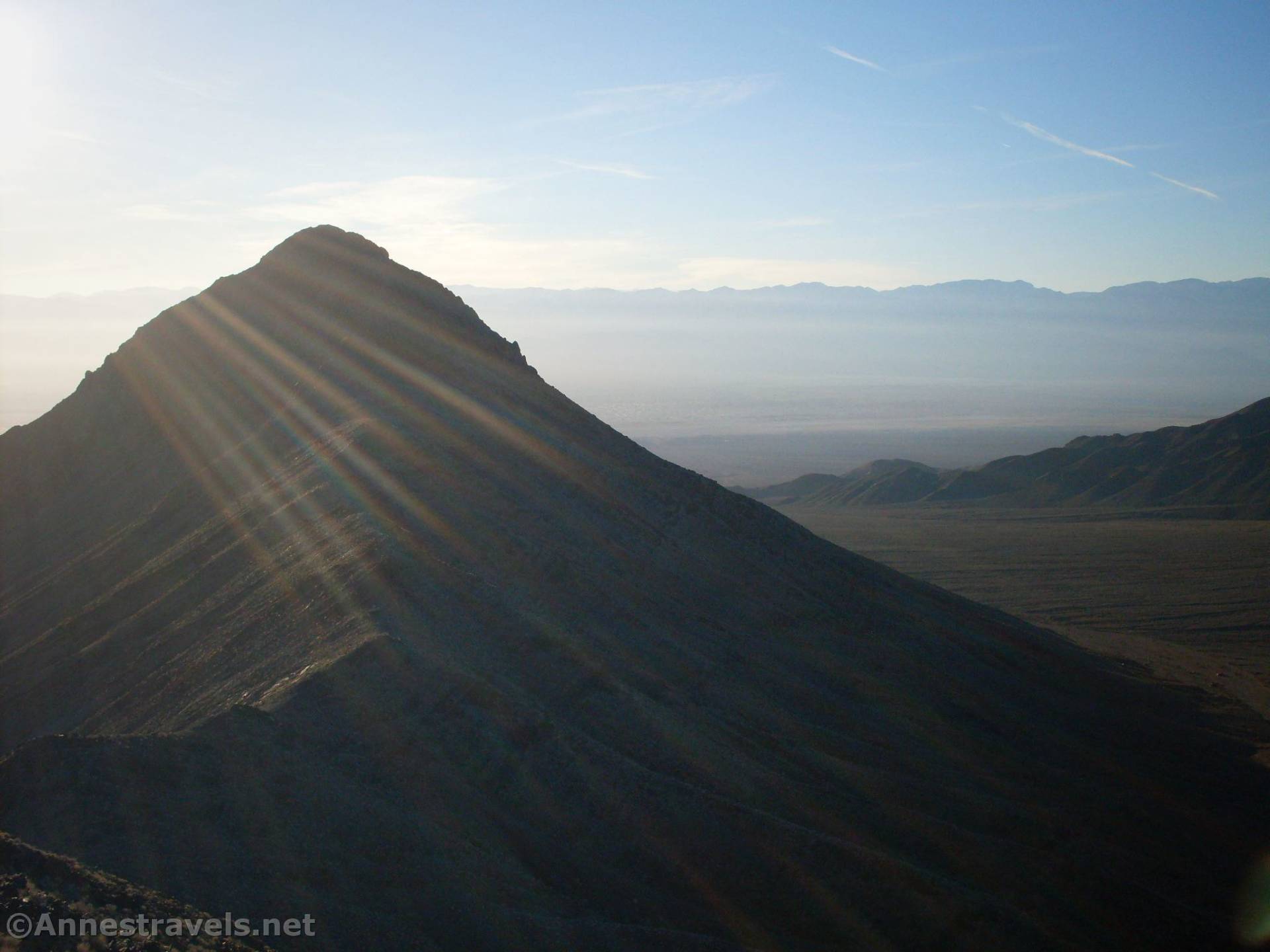 Sunlight over the Death Valley Buttes, Death Valley National Park, California